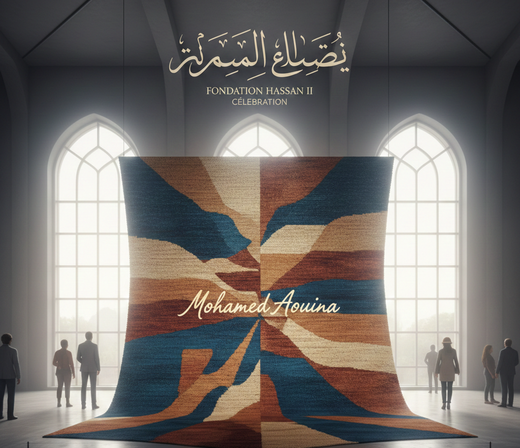 مؤسسة الحسن الثاني تحتفي بالفنان المغربي الفرنسي محمد أعوينة بمعرض “إشعار الملمس”