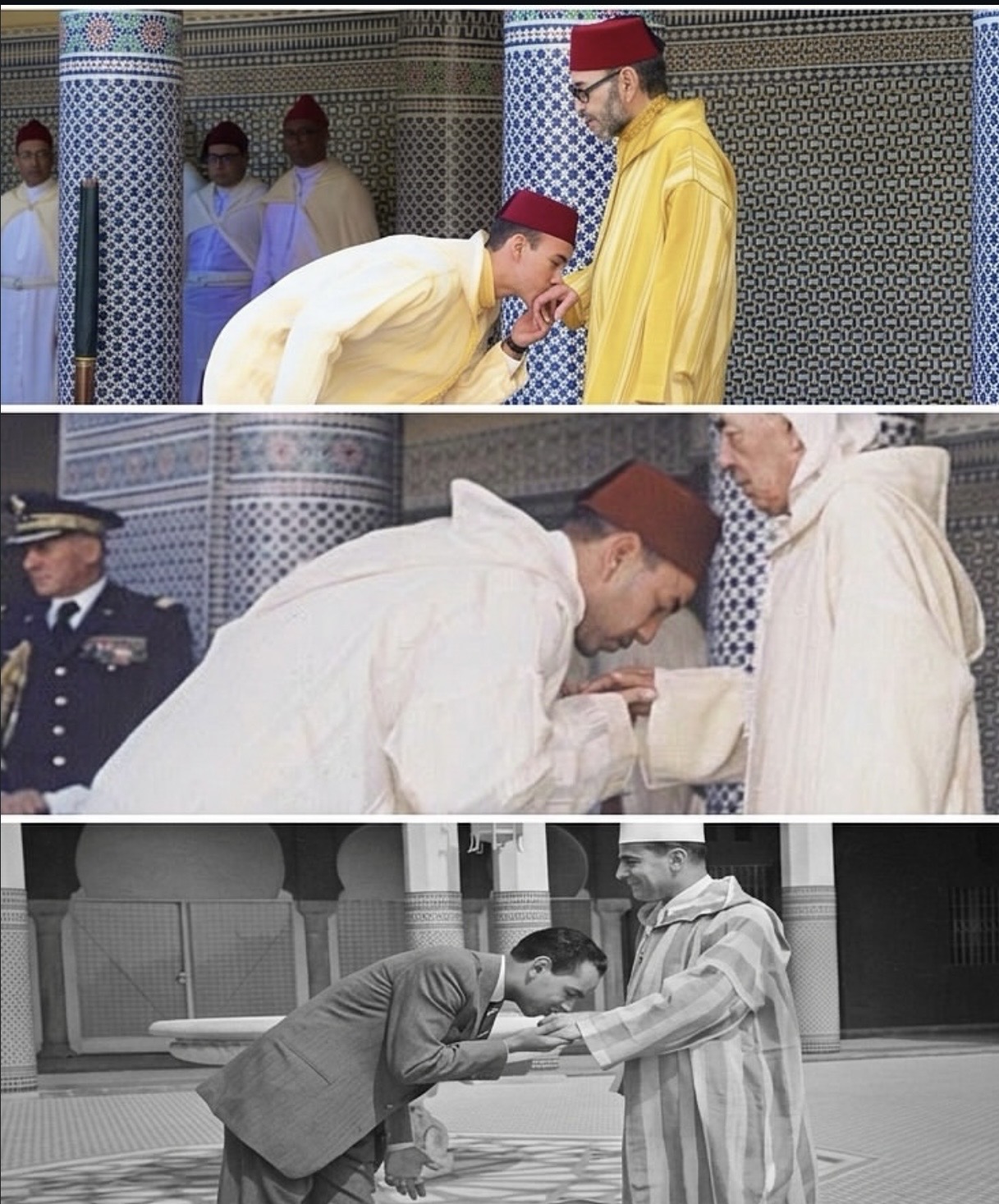 عبر الأجيال… قُبلة اليد الملكية تجسد استمرارية الوفاء بين العرش وولي العهد