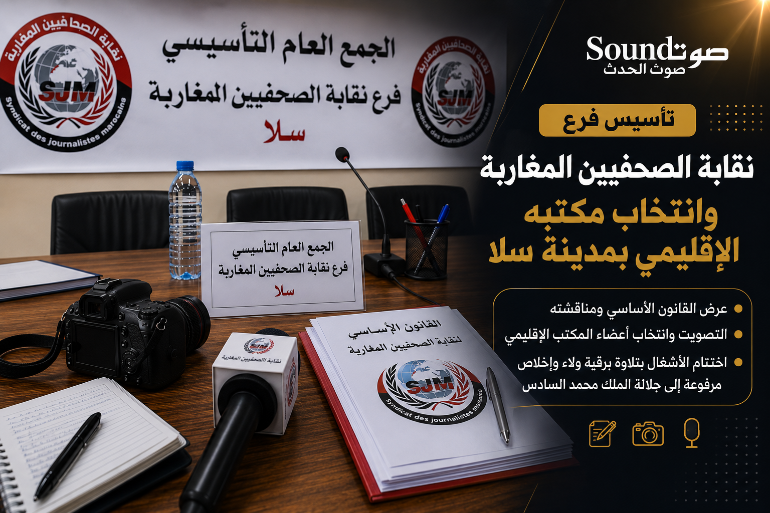 تأسيس فرع نقابة الصحفيين المغاربة وانتخاب مكتبه الإقليمي بمدينة سلا